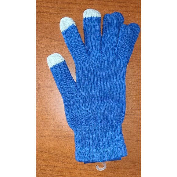 NEW Men's Blue Juncture Texting Gloves Polyester Blend One Size Fits Most - Picture 2 of 3